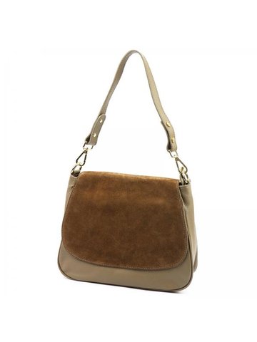 Damska Torebka Skórzana Luka 25-076 taupe