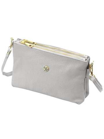 Torebka Damska Skórzana Gregorio 1736 DOLLARO Listonoszka Jasny Popiel