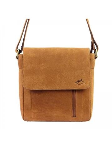 Saszetka Męska Andreas H1992 Skóra Naturalna Brązowa Crossbody Regulowany Pasek