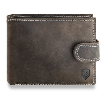 Portfel Męski Skórzany STEVENS Ochrona RFID Nubuk