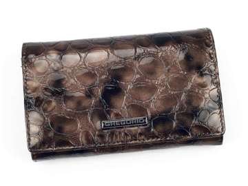 Portfel Damski Skórzany Gregorio FZ-101 Popiel Poziomy RFID Secure