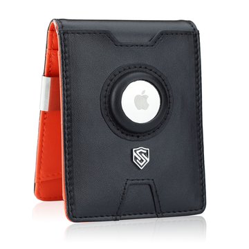 Portfel Męski z Miejscem na AirTag  STEVENS Skórzany Klips RFID z szybkim dostępem do karty
