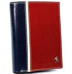 Pionowy portfel męski dwukolorowy, skóra naturalna RFID Rovicky