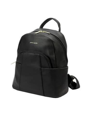Plecak eko czarny Pierre Cardin 6314 GN11 na ramię i szelkach średni