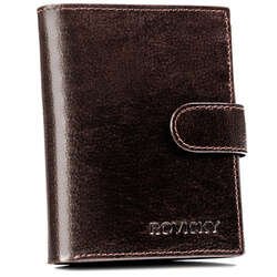 Duży portfel męski ze skóry naturalnej w orientacji pionowej - Rovicky