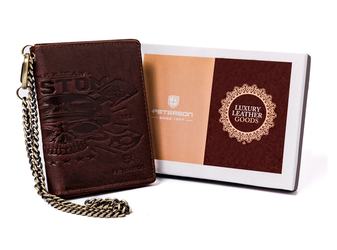 Skórzany portfel męski na zamek Peterson