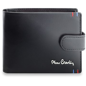 Pierre Cardin YS606 8806A Czarny Skórzany Portfel Męski z Ochroną RFID Poziomy
