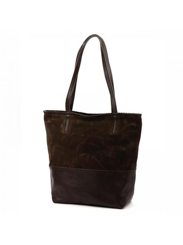 Damska Torebka Skórzana A4 Luka 26-048 ciemny brąz