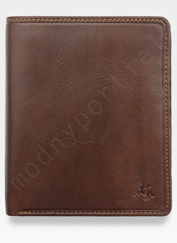 Viscont Bezpieczny Portfel Męski Skórzany Jasny Brąz RFID TSC49