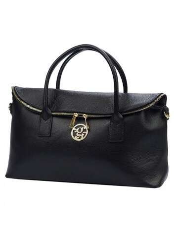 Torebka Skórzana Gregorio 1723 DOLLARO Czarna Listonoszka Shopperbag ze Skóry Naturalnej Mieści A4