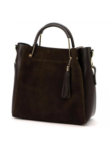 Damska Torebka Skórzana Luka 26-047 ciemny brąz