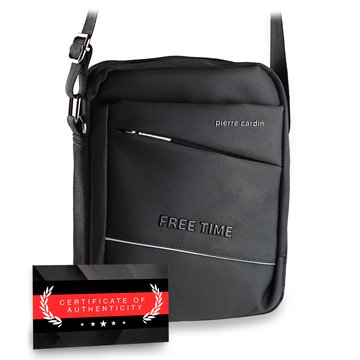Pierre Cardin 1711 ALAN09 czarna saszetka męska na ramię sportowa casual Certyfikat