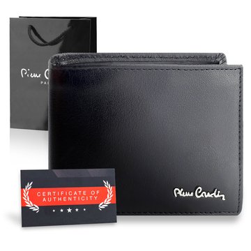 Pierre Cardin Elegancki Portfel Skórzany z Ochroną RFID Torebką Prezentową I Certyfikatem