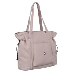 Duża torba damska z poliestru w kolorze lila zamykana na suwak - Peterson