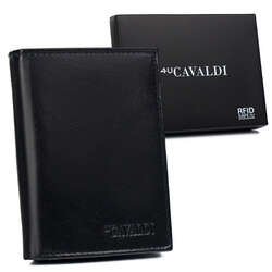 Skórzany portfel na karty i ochroną RFID Protect Cavaldi