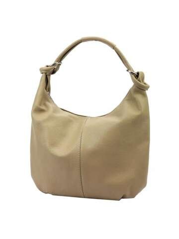 Torebka Damska Skórzana A4 Serena 69 Shopperbag Ciemny Beż