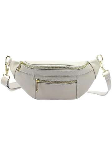 Damska Torebka Skórzana Luka 20-072 DOLLARO Jasny Popiel Listonoszka Crossbody