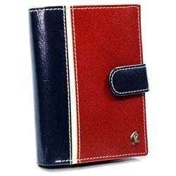 Kolorowy portfel męski pionowy z zapięciem, skóra naturalna RFID Rovicky
