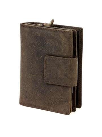 Portfel damski skórzany ciemny brąz Gregorio BD02 D09 pionowy średni