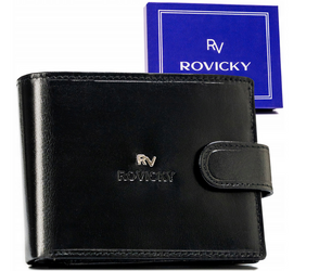 Duży, męski portfel ze skóry naturalnej Rovicky