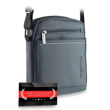 Pierre Cardin 2051 ALAN09 Saszetka Popiel Męska Na Ramię Sportowa Certyfikat