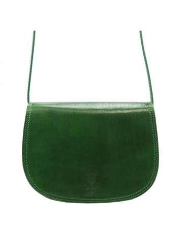 Torebka Damska Skórzana Florence 5512 Zielona Listonoszka Crossbody Ze Skóry Naturalnej