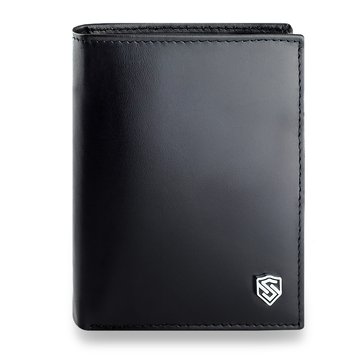 Portfel Męski Skórzany Z Rozkładanym Panelem STEVENS PREMIUM RFID Czarny