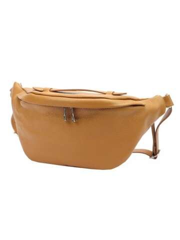 Damska Torebka Skórzana Luka 24-010 DOLLARO Camel Mała Crossbody z Regulowanym Paskiem