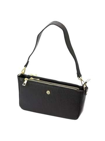 Damska Torebka Skórzana Gregorio 1740 DOLLARO Czarna na Ramię z Dodatkowym Paskiem Crossbody