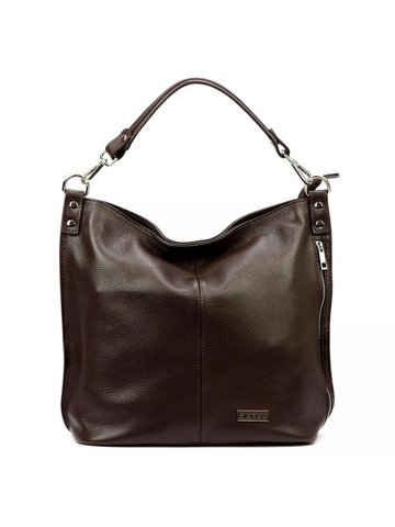 Damska Torebka Skórzana A4 MiaMore 01-053 DOLLARO ciemny brąz