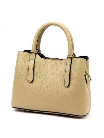 Torebka Skórzana Luka 24-087 DOLLARO ciemny beż