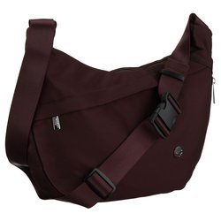 Bordowa torebka damska z poliestru zamykana suwakiem - Peterson