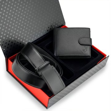 Portfel Męski Skórzany STEVENS Ochrona RFID Czarny PREMIUM na prezent Święta, pod choinkę