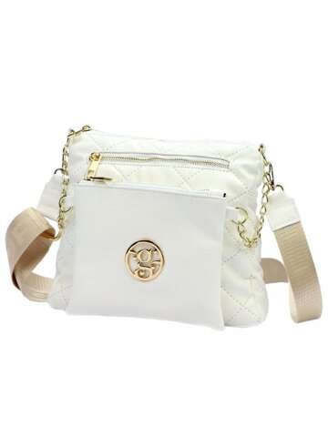 Damska torebka eko biała Gregorio SM30 listonoszka na ramię crossbody