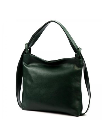 Damska Torebka Skórzana A4 Luka 26-019 DOLLARO ciemny zielony