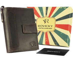 Skórzany portfel męski w stylu retro Rovicky