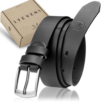 Skórzany Pasek STEVENS Skóra Naturalna 3cm Do Jeansów Dżinsów