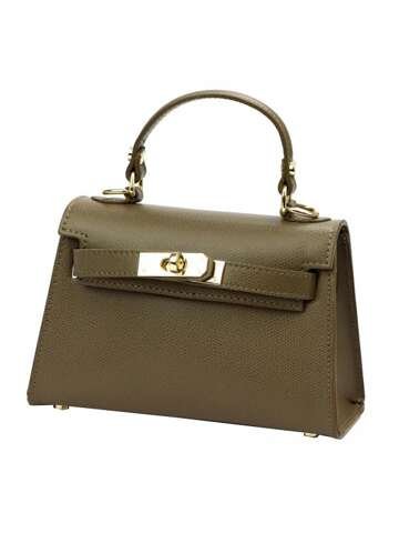 Damska Torebka Skórzana Luka 24-002 MELODY Taupe Kuferek z Dodatkowym Paskiem