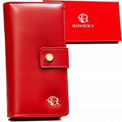Duży portfel damski ze skóry ekologicznej Rovicky