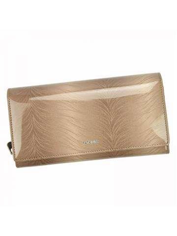 Portfel Damski PATRIZIA FF-106 RFID Skóra Naturalna Taupe Duży Poziomy