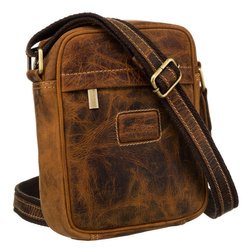 Męska torba na ramię z naturalnej skóry vintage - Peterson