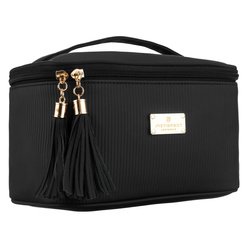 Czarna kosmetyczka z tkaniny syntetycznej z poręcznym uchwytem - Peterson