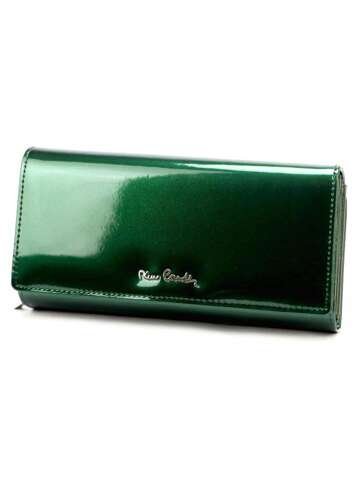 Portfel damski skórzany zielony Pierre Cardin 07 SHINY 121