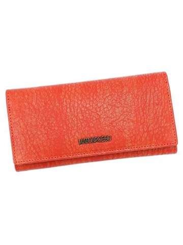 Portfel Damski Skórzany Mato Grosso 0721-50 RFID Czerwony Duży Poziomy