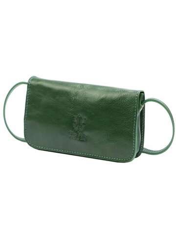 Damska Torebka Skórzana Florence 107 TAMP Zielona Listonoszka Crossbody