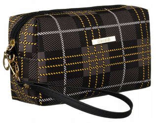 Damska kosmetyczka podróżna w kratkę Rovicky