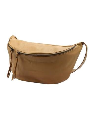 Torebka Damska Luka 24-027 DOLLARO Skórzana Piaskowy Crossbody z Regulowanym Paskiem