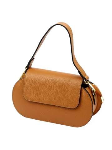 Torebka Damska Skórzana Luka 24-038 DOLLARO Camel Listonoszka z Odpinanym Paskiem