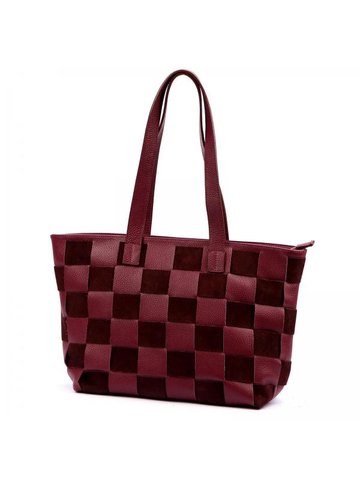 Damska Torebka Skórzana A4 Luka 25-080 bordo