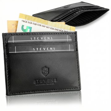 Etui Skórzane Na Karty SLIM Portfe  Cardholder Stevens Czarne